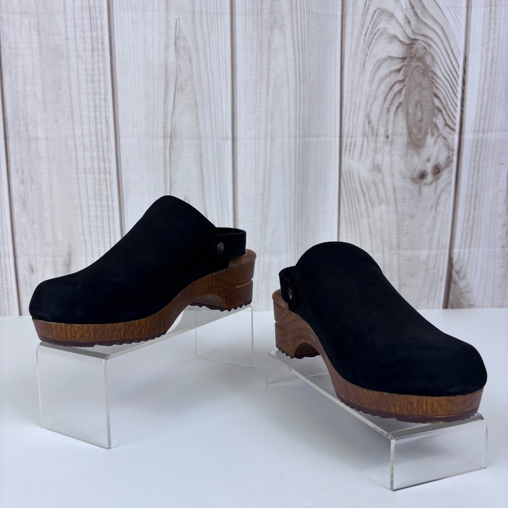 White Mountain Being Leather Platform Slingback Clogs Mules Adjustable Strap 7.5 - Picture 4 of 16
